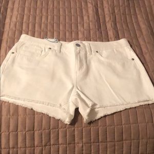 Southern Tide white denim shorts